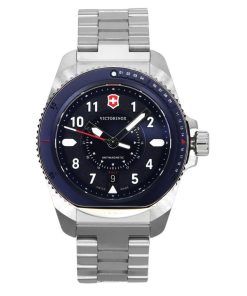 Montre pour homme Victorinox Journey 1884 en acier inoxydable avec cadran bleu et quartz 241978 200M