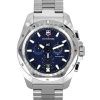 Montre pour homme Victorinox Swiss Army INOX chronographe en acier inoxydable avec cadran bleu et quartz de plongée 241985 200M