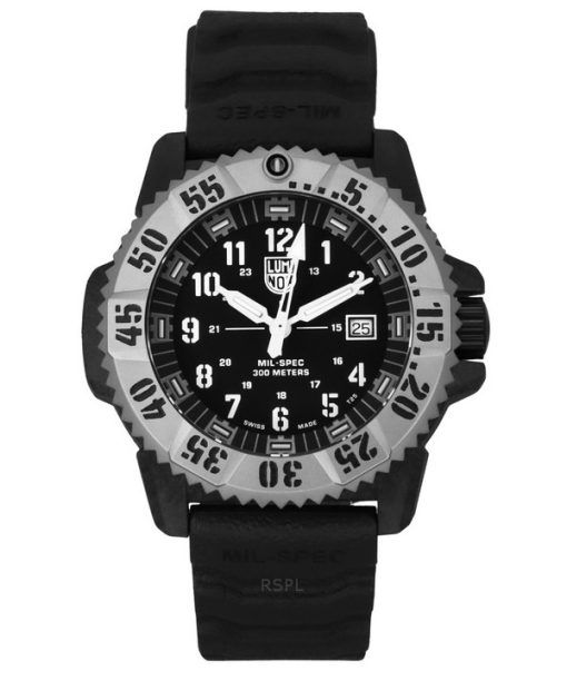 Luminox MIL SPEC inspiré bracelet en caoutchouc militaire cadran noir Quartz Diver's XL.3351.SET 300M montre pour hommes ave