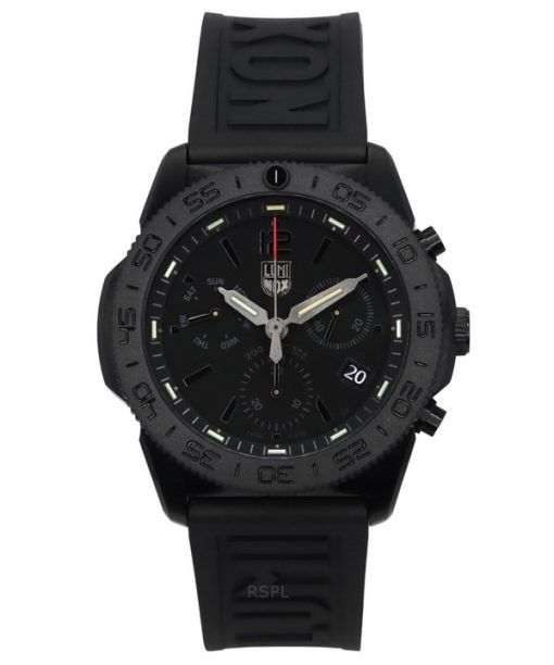 Montre pour homme Luminox Pacific Diver chronographe bracelet en caoutchouc cadran noir Quartz XS.3141.BO 200M