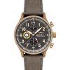 Montre chronographe classique Hawker Hurricane AVI-8 à quartz avec cadran gris AV-4011-0P pour homme