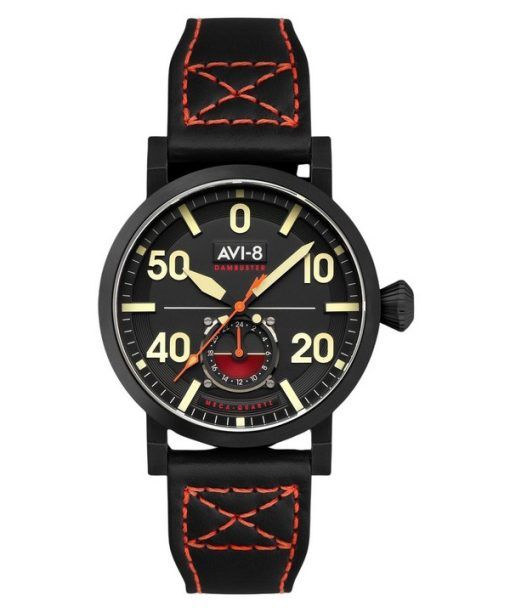 Montre Homme AVI-8 Dambuster Chadwick Meca-Quartz Bracelet Cuir Noir Cadran Noir AV-4113-03