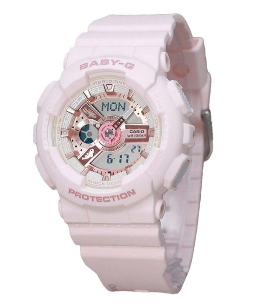 Montre pour femme Casio Baby-G analogique numérique Aqua Planet Collaboration rose à  quartz en résine biologique BA-110AQ-4A 200