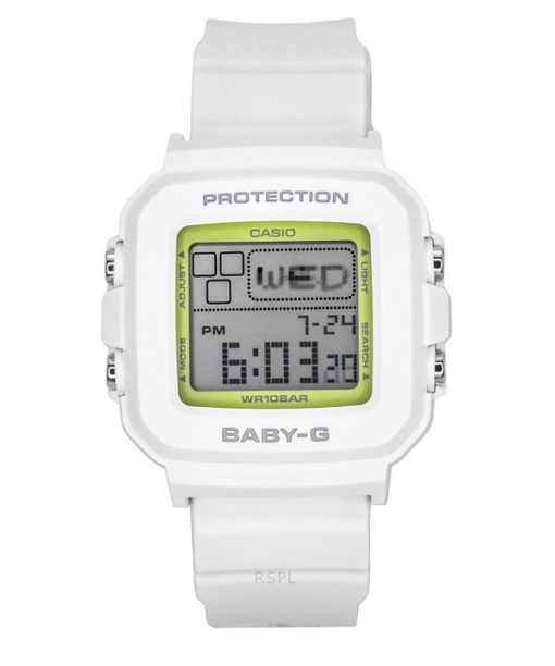 Casio Baby-G Plus Digital 30e anniversaire Bracelet en résine blanche Quartz BGD-10K-7 100M Montre pour femme avec support spéci