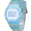 Casio Baby-G Digital Summer Jelly Transparent Bracelet en résine bleu clair Quartz BGD-565SJ-2 100M Montre pour femme