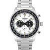 Montre pour homme Citizen Eco-Drive chronographe en acier inoxydable avec cadran blanc CA4500-91A 100M