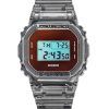 Montre pour homme Casio G-Shock Digital gris translucide avec bracelet en résine Quartz DW-5600TLS-8 200M