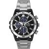 Montre analogique chronographe Casio Edifice Sospensione en acier inoxydable avec cadran gris et fonction solaire EQS-960D-1AV 1