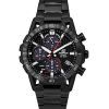 Montre analogique chronographe Casio Edifice Sospensione Black Ion en acier inoxydable avec cadran noir solaire EQS-960DC-1AV 10