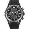 Montre chronographe analogique Casio Edifice Sospensione avec bracelet en résine et cadran gris solaire EQS-960PB-1AV 100M pour 