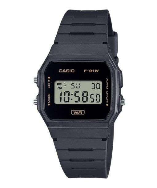 Montre unisexe Casio POP Digital Grey Biobased Resin Strap Quartz F-91WB-8A