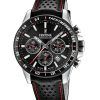 Montre chronographe Festina Timeless pour homme avec bracelet en cuir et cadran noir F20561-4 100 m