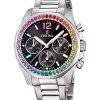 Montre Festina Rainbow Chronograph Accents Cristal Acier Inoxydable Cadran Noir Quartz F20606-3 100M Femme