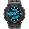 Montre analogique numérique Casio G-Shock pour homme avec bracelet en résine noire transparente et cadran multicolore à quartz G