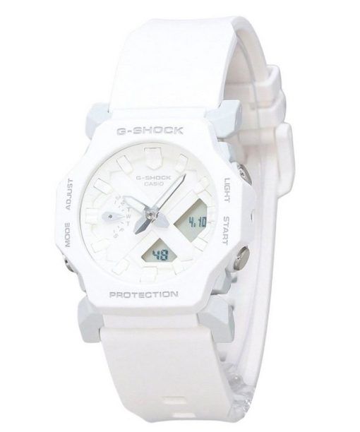 Montre pour homme Casio G-Shock analogique numérique en résine blanche avec cadran blanc et bracelet à quartz GA-2300-7A 200M