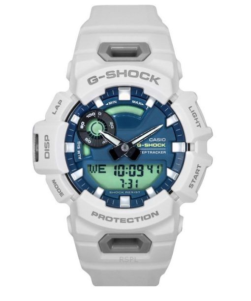 Montre Casio G-Shock G-Squad analogique numérique pour smartphone avec bracelet en résine biosourcée, cadran bleu, quartz, 200 m