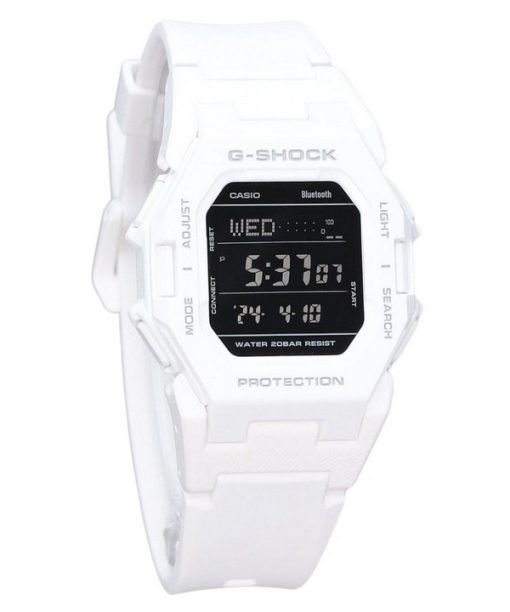 Casio G-Shock Digital Smartphone Link Bracelet en résine blanche Quartz GD-B500-7 200M Montre pour homme