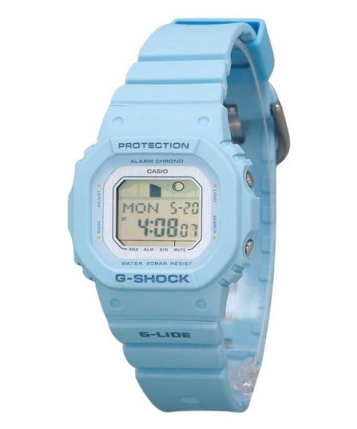 Montre pour femme Casio G-Shock G-Lide numérique bleu clair bracelet en résine à  base biologique Quartz GLX-S5600-2 200M