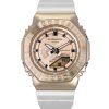 Montre analogique numérique Casio G-Shock pour femme avec bracelet en résine biosourcée et cadran en or rose GM-S2100CW-7A à qua