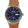 Montre pour homme Iron Annie G38 Dessau avec bracelet en cuir et cadran bleu automatique 53663 100M