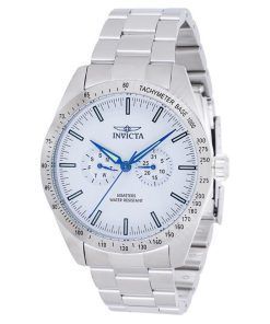 Montre pour homme Invicta Specialty en acier inoxydable avec cadran blanc et quartz 45975