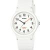 Montre analogique Casio Pop pour femme avec bracelet en résine biosourcée et cadran blanc à quartz LQ-24B-7B