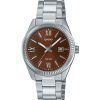 Montre analogique Casio Standard en acier inoxydable avec cadran marron et quartz LTP-1302DD-5AV pour femme