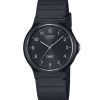 Montre unisexe Casio POP analogique à quartz avec bracelet en résine biosourcée et cadran noir MQ-24B-1B