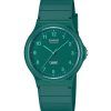 Montre unisexe Casio POP analogique à quartz avec bracelet en résine biosourcée et cadran vert MQ-24B-3B