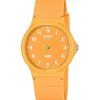 Montre unisexe Casio POP analogique à quartz avec bracelet en résine biosourcée et cadran orange MQ-24B-9B