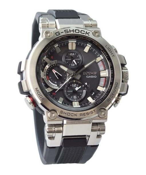 Montre pour homme Casio G-Shock MT-G analogique avec lien pour smartphone, bracelet en résine robuste solaire MTG-B1000-1 200M