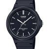 Montre analogique Casio Youth pour homme avec bracelet en résine et cadran noir à quartz MW-240-1EV