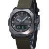 Montre pour homme Casio ProTrek analogique numérique vert Cordura bracelet en tissu cadran gris robuste solaire PRW-6900YB-3 100