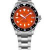 Montre pour homme Ratio FreeDiver GMT Series en acier inoxydable saphir avec cadran orange automatique RTF055 200M