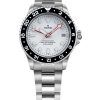 Montre pour homme Ratio FreeDiver GMT Series en acier inoxydable saphir avec cadran blanc automatique RTF057 200M