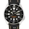 Montre cuir noir SKX007J1-LS2 200M masculin de plongée Seiko automatique