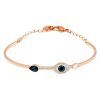 Bracelet Swarovski Symbolica Blue Evil Eye avec finition en métal mixte 5171991 pour femme