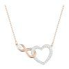 Collier Swarovski Hyperbola Infinity et Heart avec finition en métal mixte 5518865 pour femme