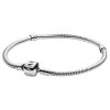 Bracelet à breloques emblématique en argent sterling Pandora Moment 590702HV-16 pour femme