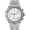 Montre chronographe Bulova Classic Precisionist en acier inoxydable avec cadran argenté et quartz 96B408 100M pour homme