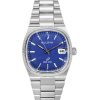 Montre Bulova Classic Super Seville 262 kHz Precisionist en acier inoxydable avec cadran bleu et quartz 96B440 pour homme