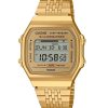 Montre unisexe Casio Vintage Digital Smartphone Link en acier inoxydable doré à quartz ABL-100WEG-9A