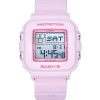 Montre numérique Casio Baby-G pour femme avec bracelet en résine et cadran rose à quartz BGD-10-4 100 M