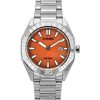 Montre Citizen Eco-Drive en acier inoxydable avec cadran orange BM7630-80Z 100M pour homme