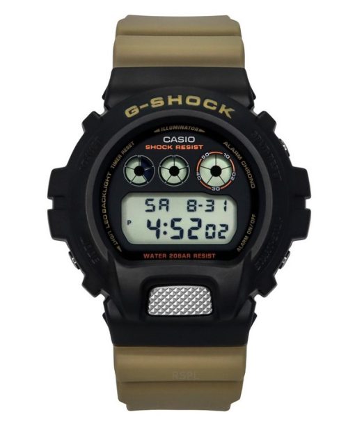 Montre Casio G-Shock Digital à quartz avec bracelet en résine et cadran noir DW-6900TU-1A5 200M pour homme