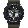 Montre analogique numérique Casio G-Shock à quartz avec bracelet en résine et cadran noir GA-100TU-1A3 200M pour homme