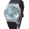 Montre Casio G-Shock G-Steel pour homme avec bracelet en cuir et cadran bleu glacier Tough Solar GBM-2100A-1A2 200 m