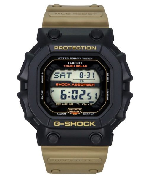 Montre Casio G-Shock Digital avec bracelet en résine et cadran noir Tough Solar GX-56TU-1A5 200M pour homme