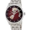 Montre Homme Hamilton Jazzmaster Acier Inoxydable Bordeaux Cadran Ouvert Automatique H32675170