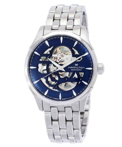 Montre Homme Hamilton Jazzmaster Skeleton Acier Inoxydable Cadran Bleu Automatique H42535141